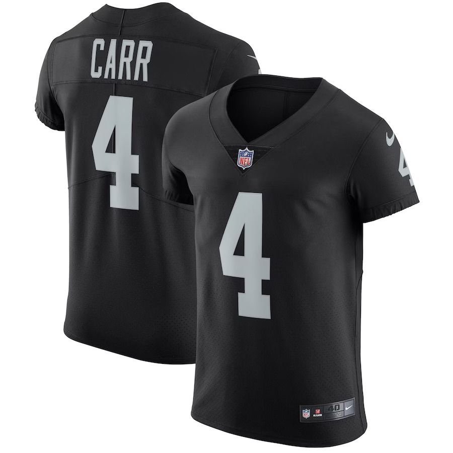 Men Las Vegas Raiders #4 Derek Carr Nike Black Vapor Untouchable Elite Player NFL Jersey